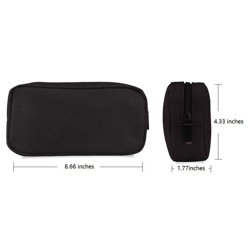 ERCRYSTO Universal Electronics/Accessories Soft Carrying Case Bag, Durable & Light-weight,Suitable for Out-going, Business, Travel and Cosmetics Kit (Big-Black) - Image 2